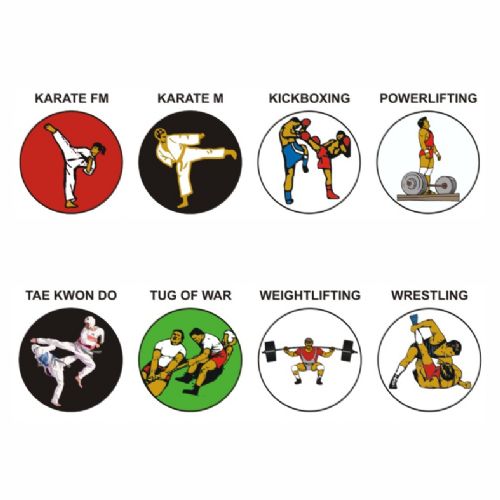 Physical/Combat Sports K-W pk of 5 25mm centres-